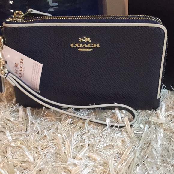 Coach Handbags - Coach- Double Zip- Around Wallet